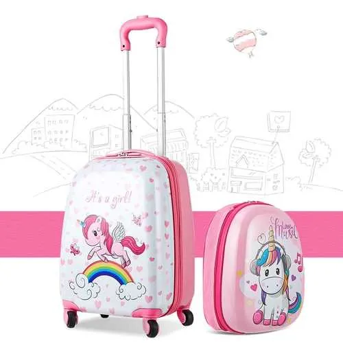 12" Backpack and 16" Rolling Suitcase Kids Luggage Set