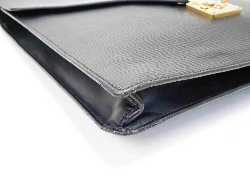 Authentic Pre-owned Louis Vuitton Epi Black Porte-documents Senateur Document Clutch M54452 180751