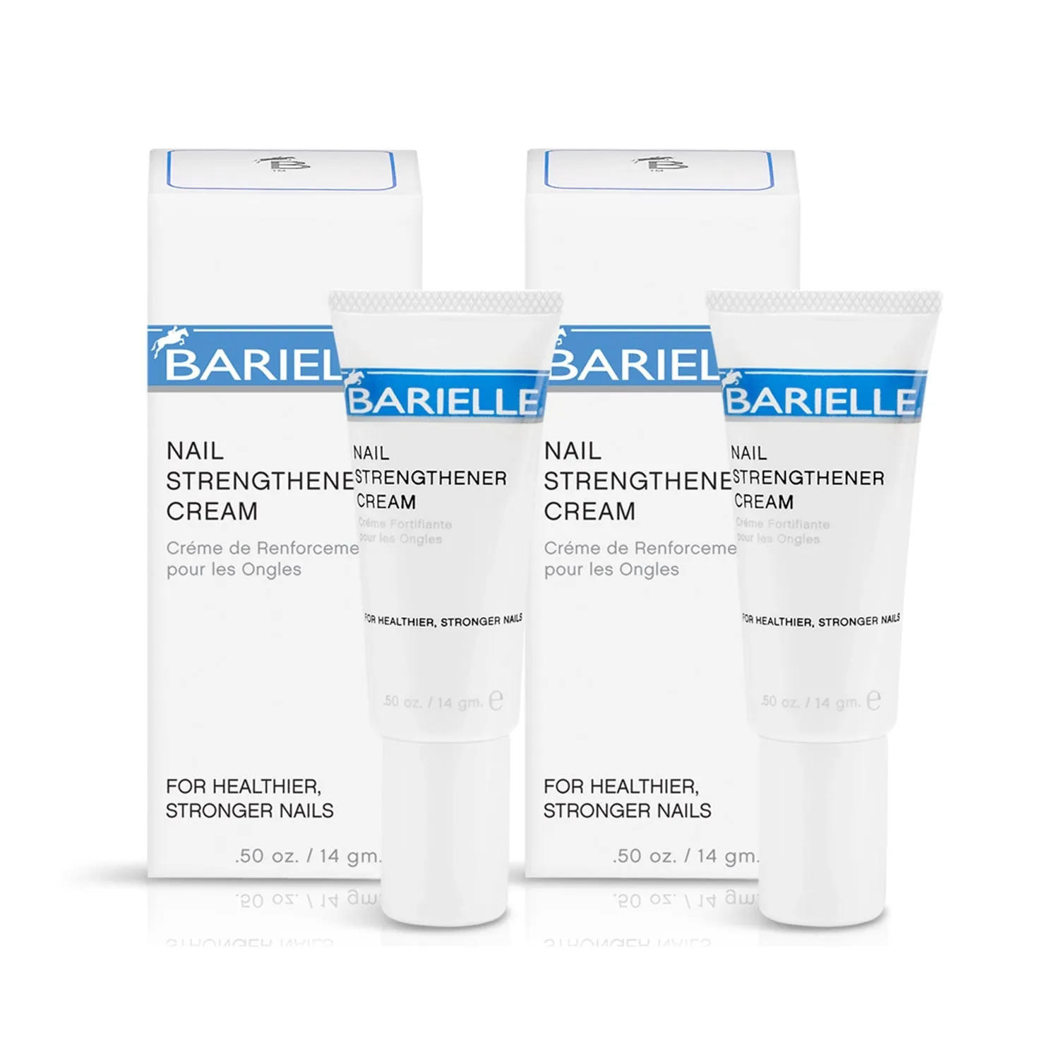 Barielle Nail Strengthener Cream .5 oz.  (Pack of 2) with snowflake bag