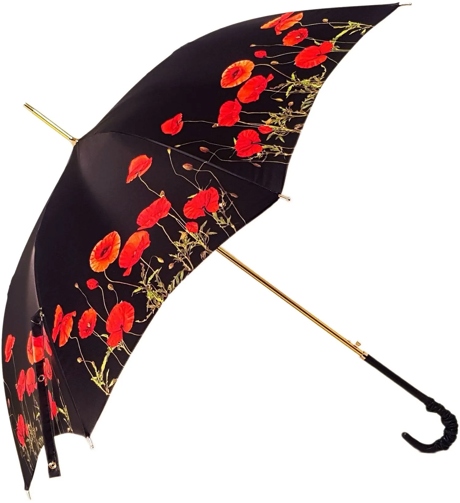 Black and Red - Poppies Umbrella