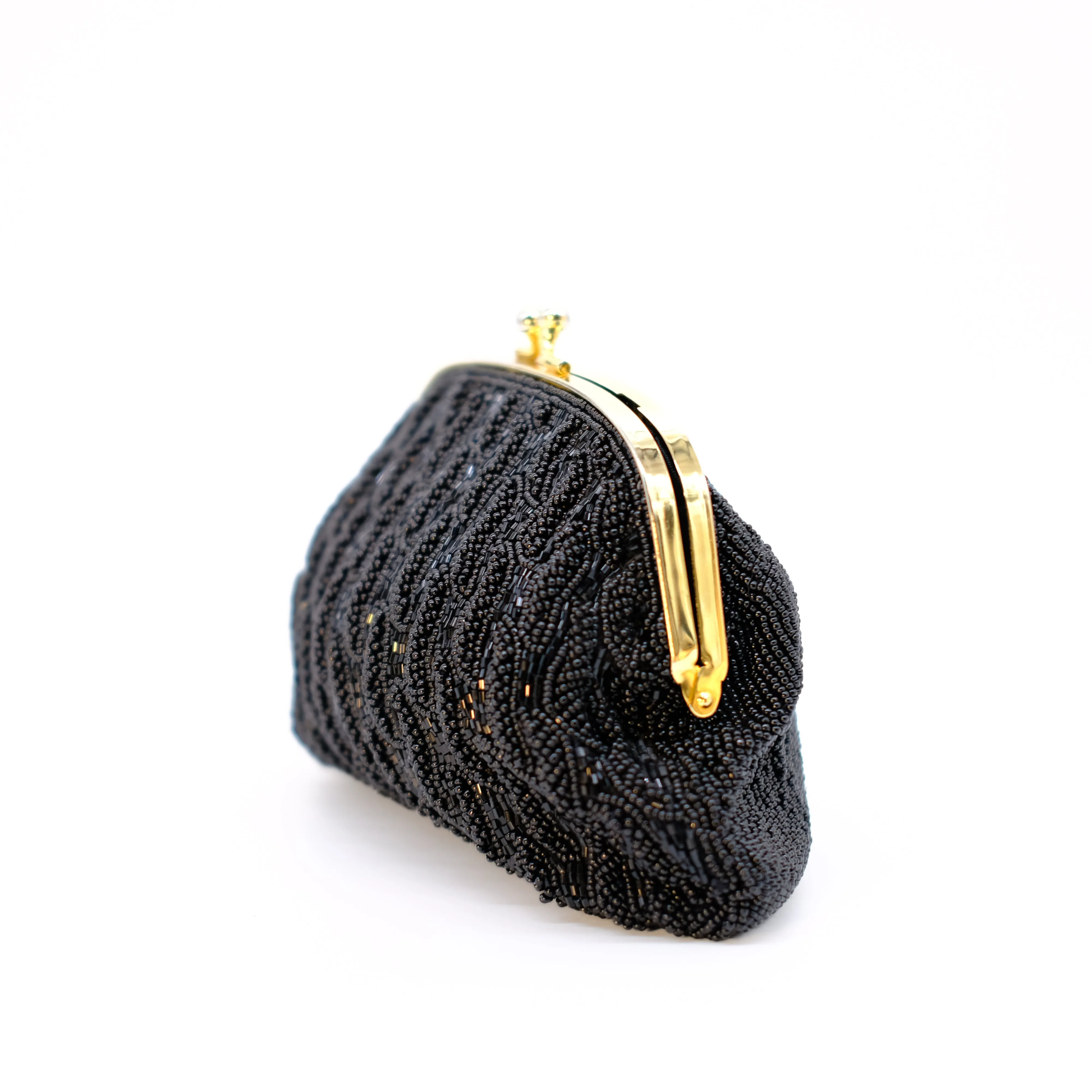 Black Beaded Evening Bag