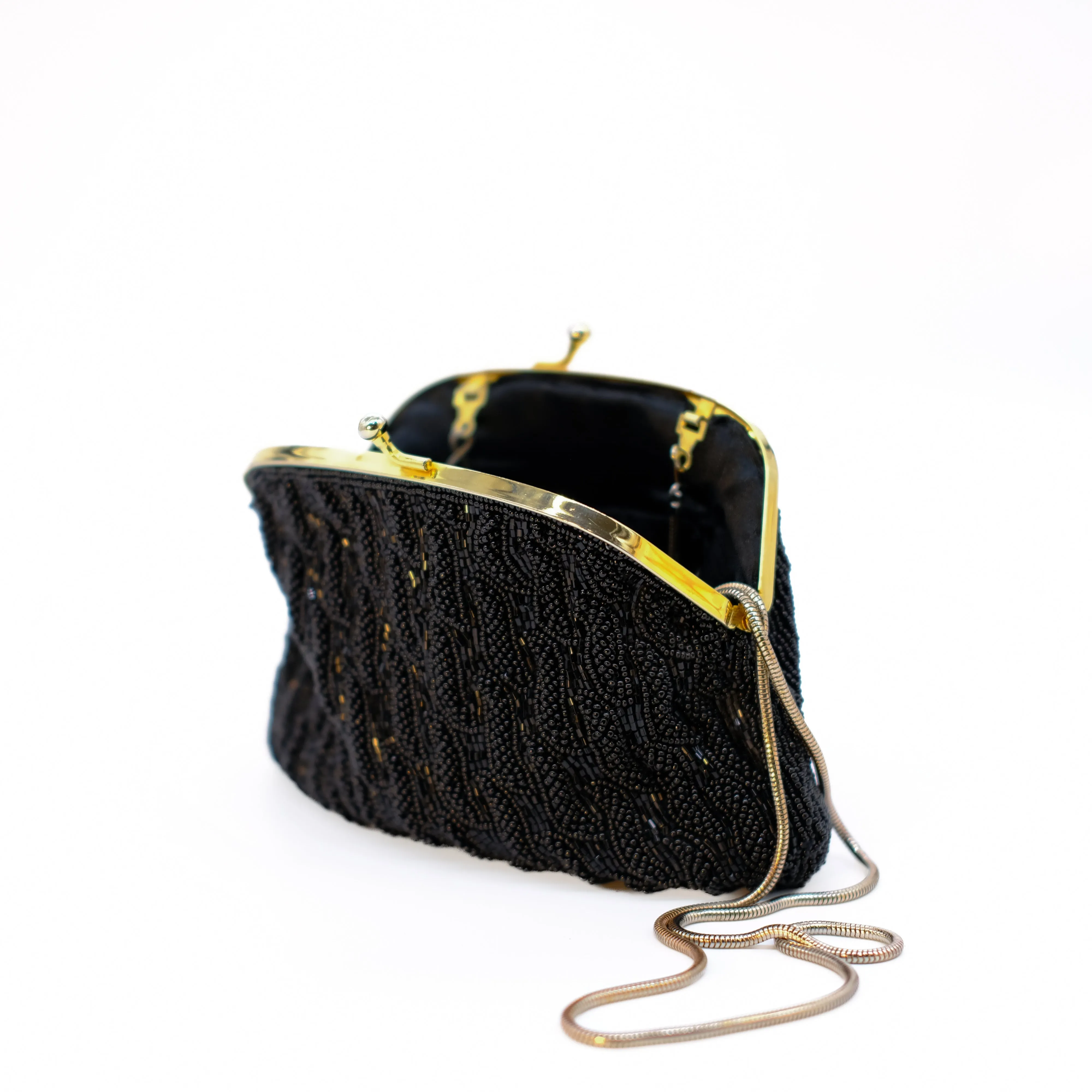 Black Beaded Evening Bag