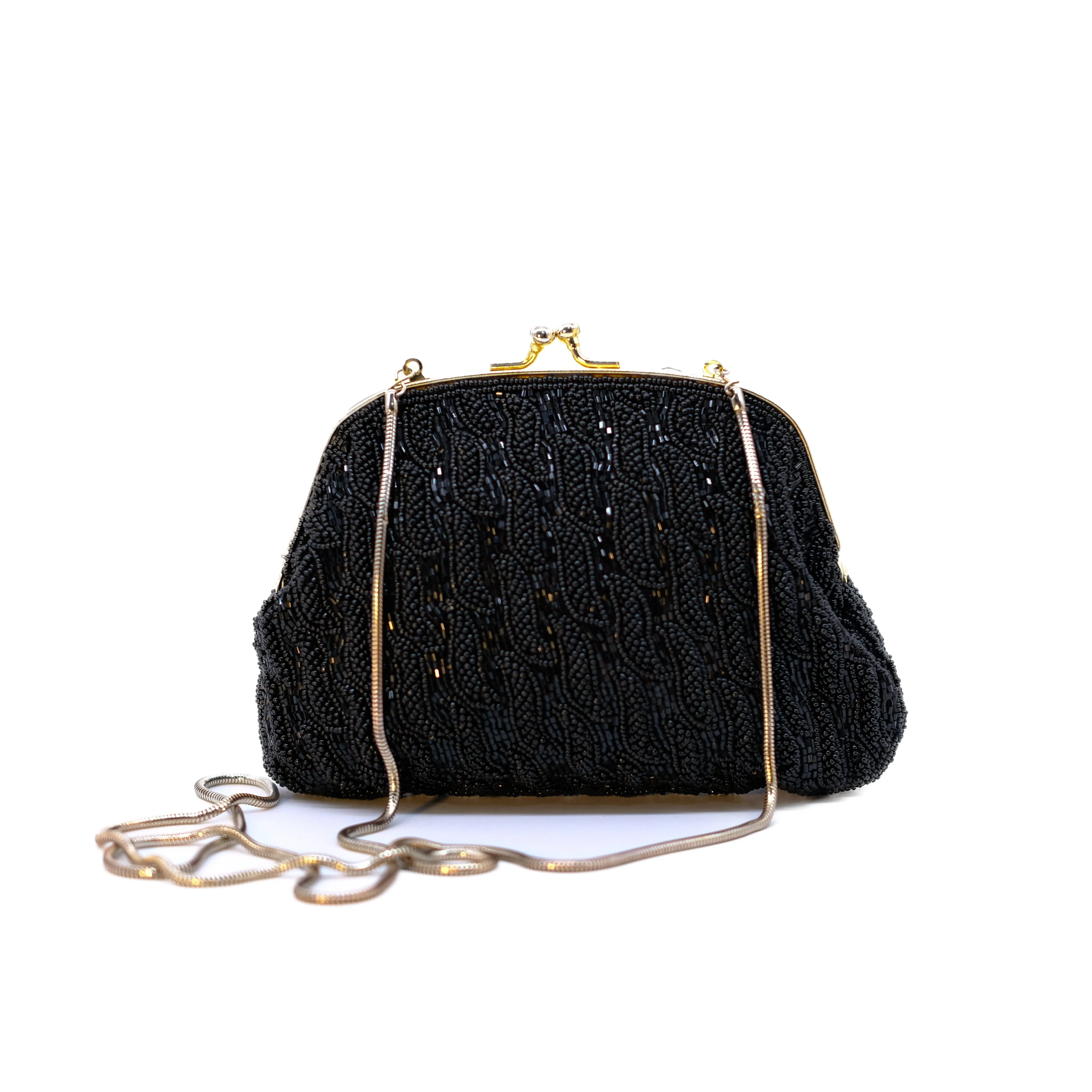 Black Beaded Evening Bag