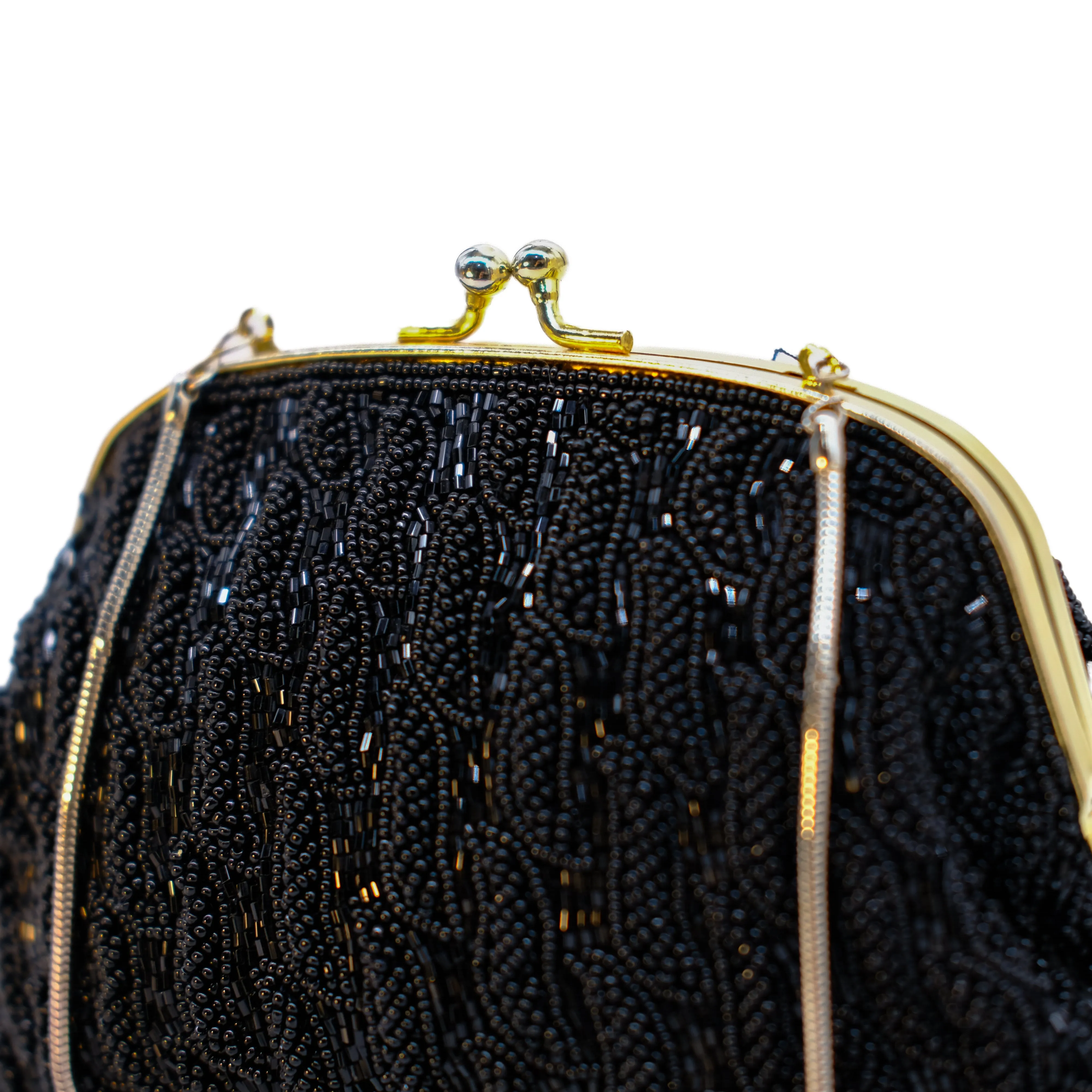 Black Beaded Evening Bag