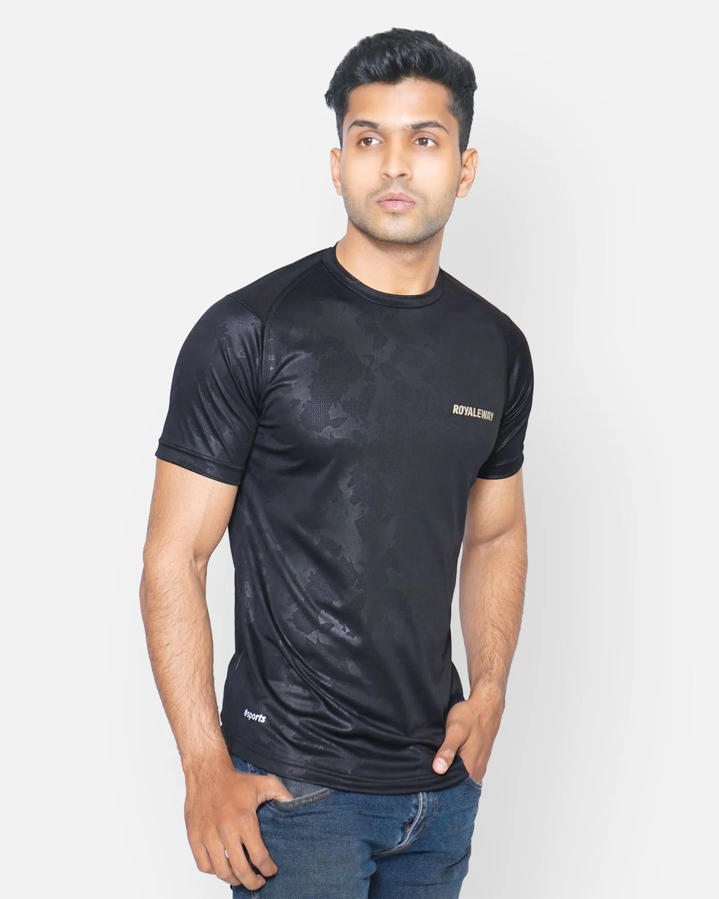 Black Camouflage Raglan T-Shirt RWM2045