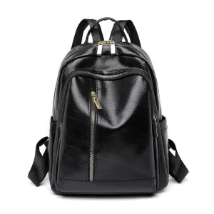 Black Kelli Vegan Leather Convertible Backpack