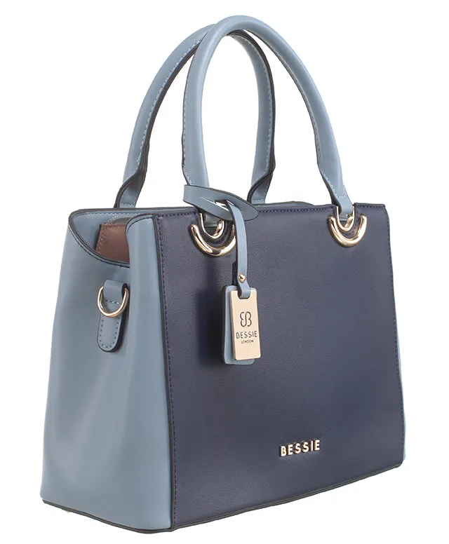 Blue Two Tone Tote Bag - Bessie