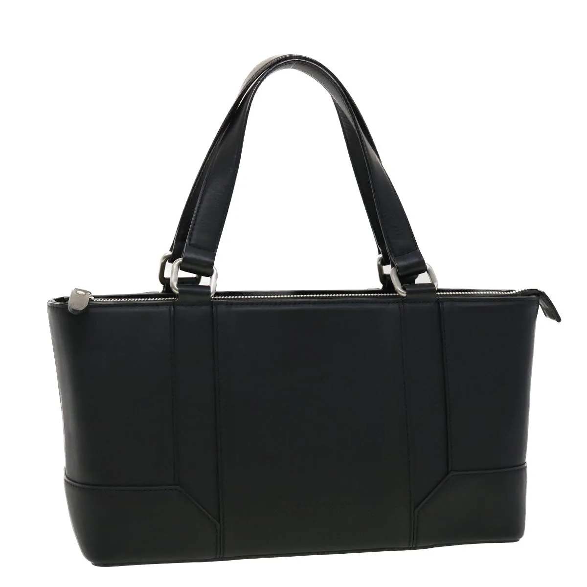 BURBERRY Hand Bag Leather Black  am4194