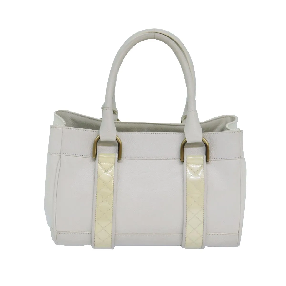 BURBERRY Hand Bag Leather White  ti1784