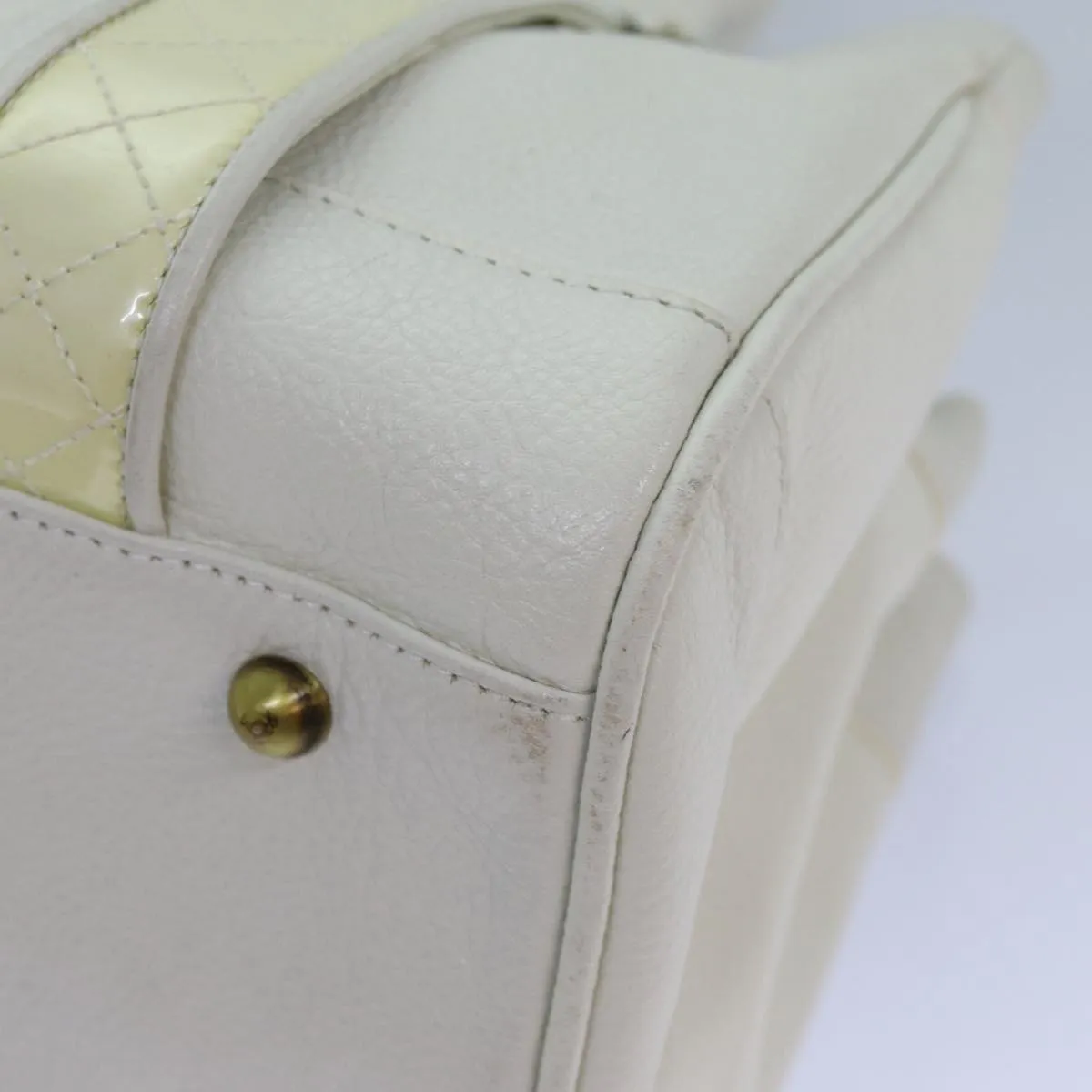 BURBERRY Hand Bag Leather White  ti1784