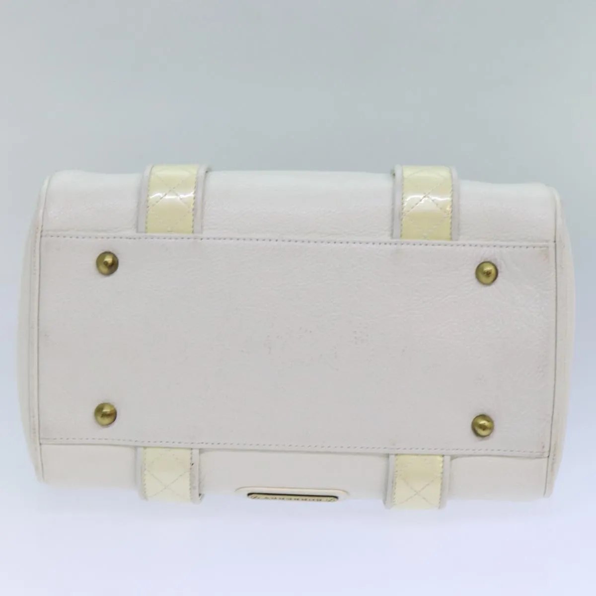 BURBERRY Hand Bag Leather White  ti1784