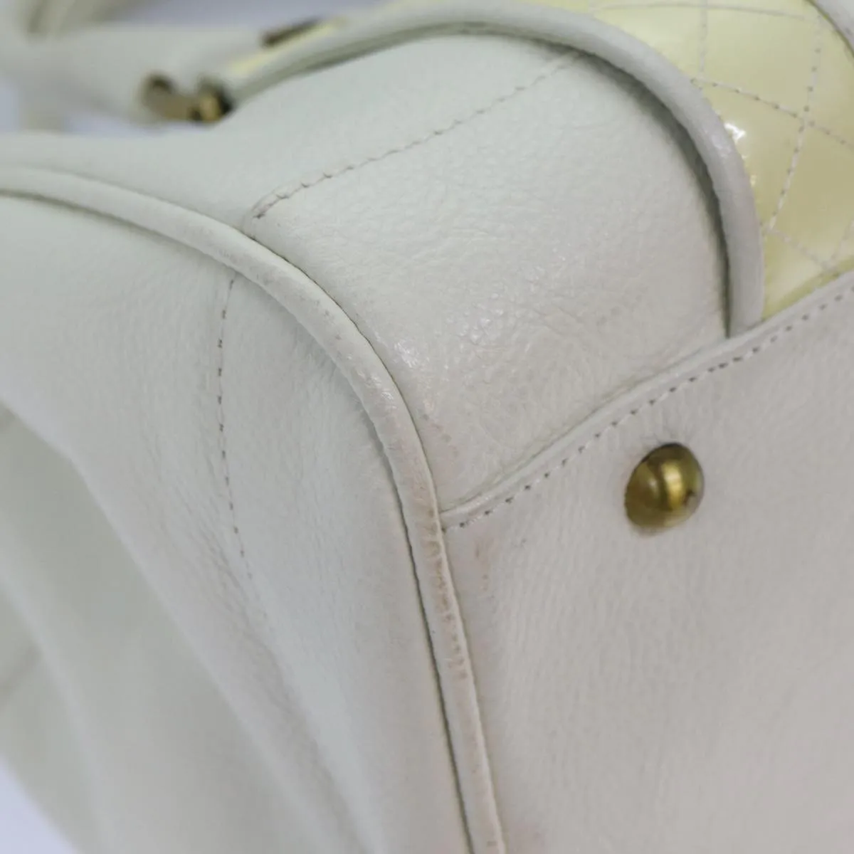 BURBERRY Hand Bag Leather White  ti1784