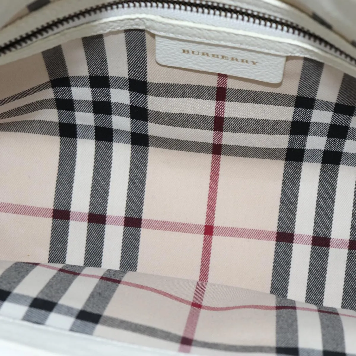 BURBERRY Hand Bag Leather White  ti1784