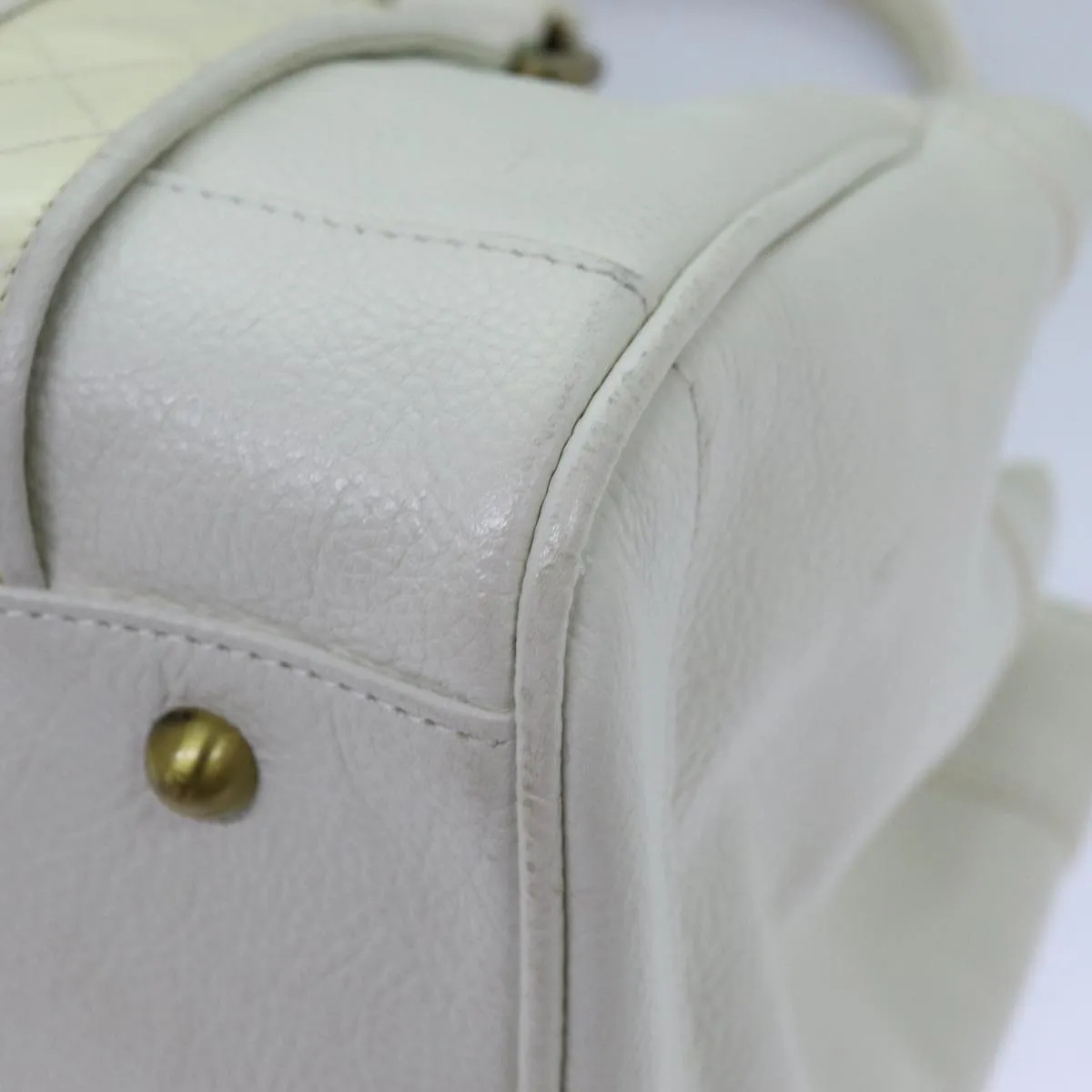 BURBERRY Hand Bag Leather White  ti1784