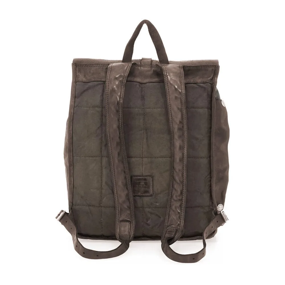 Campomaggi Saturno Leather and Canvas Backpack