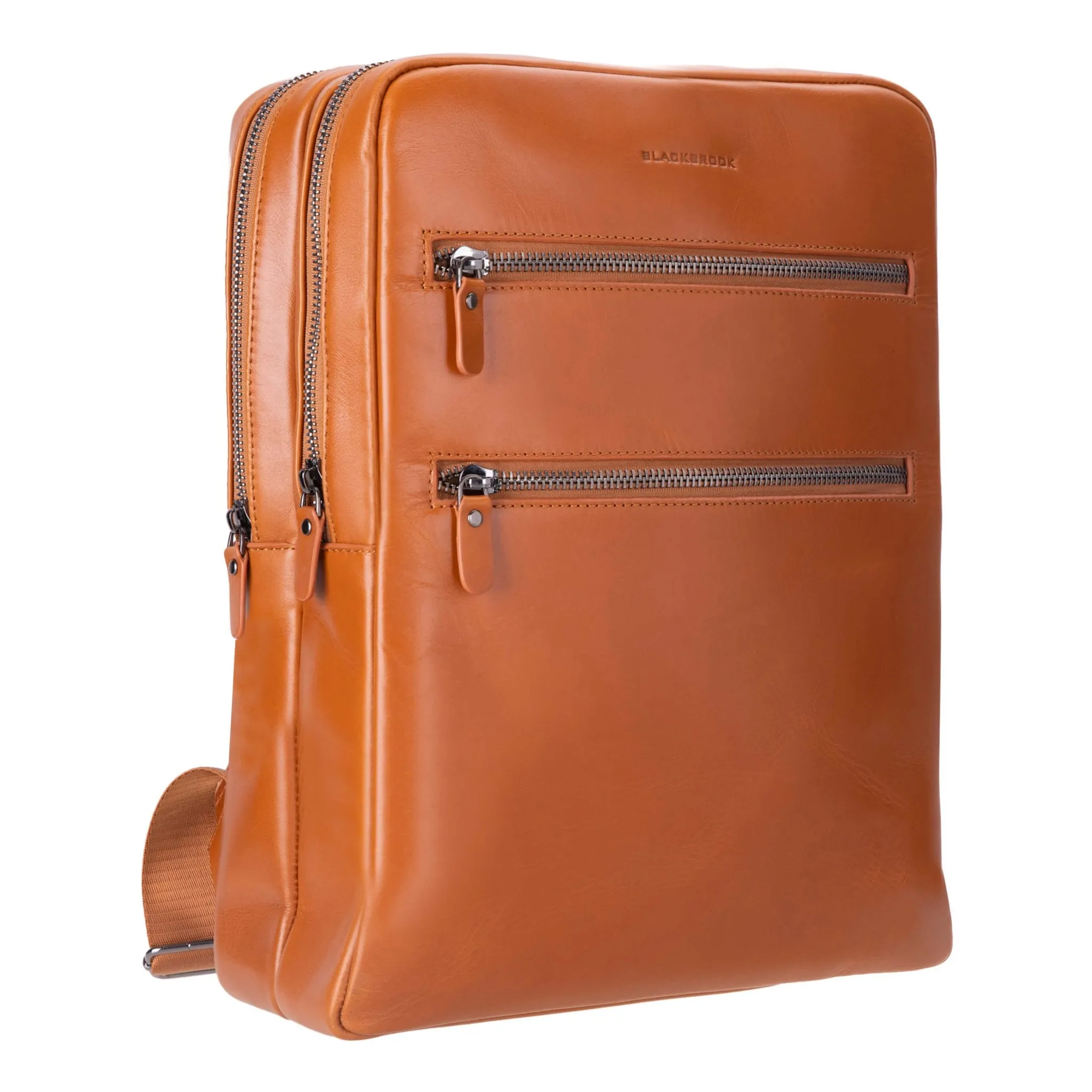 Castle Leather Backpack 16", Burnished Tan