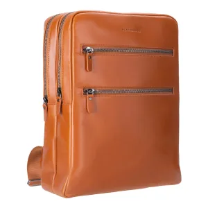 Castle Leather Backpack 16", Burnished Tan