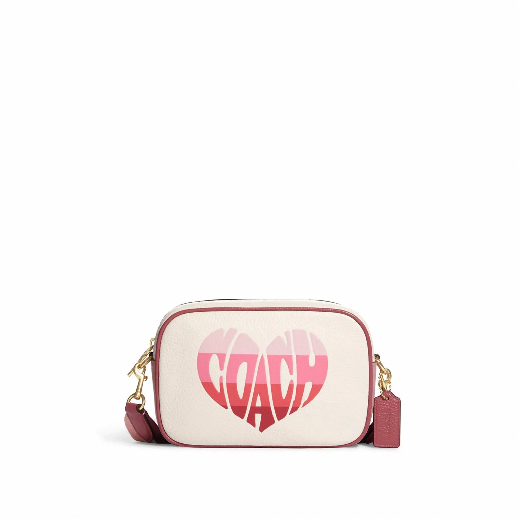 Coach Mini Jamie Camera Bag With Stripe Heart Motif