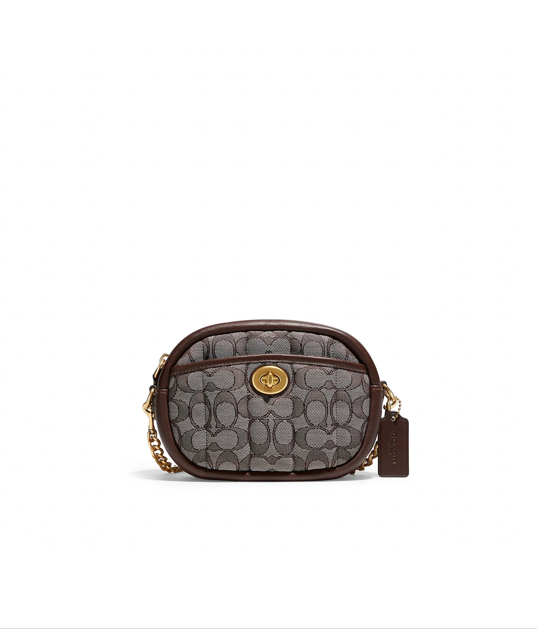 Coach Small Camera Bag In Signature Jacquard With Quilting