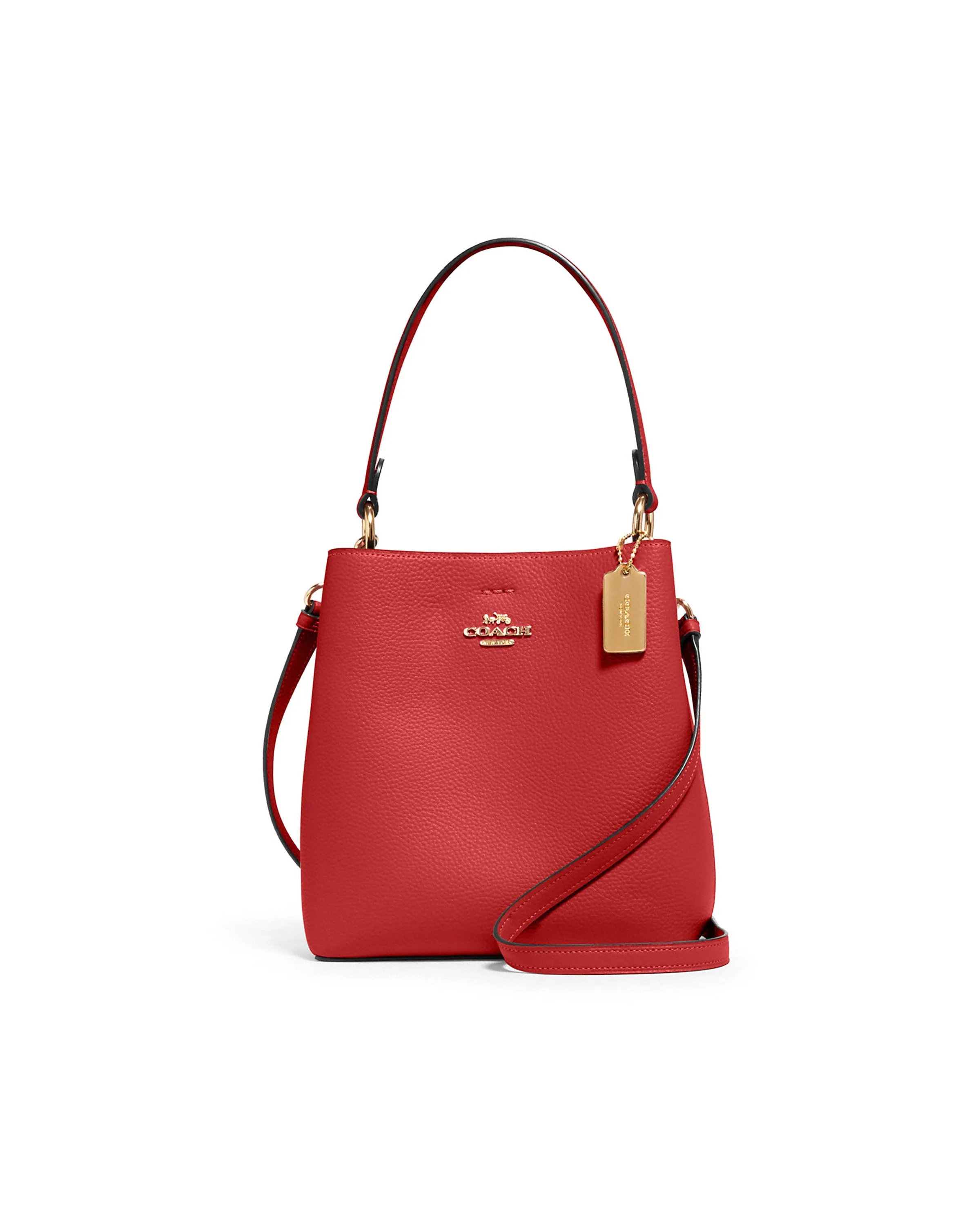 Coach Women's Red & Oxblood Small Town Bucket Bag