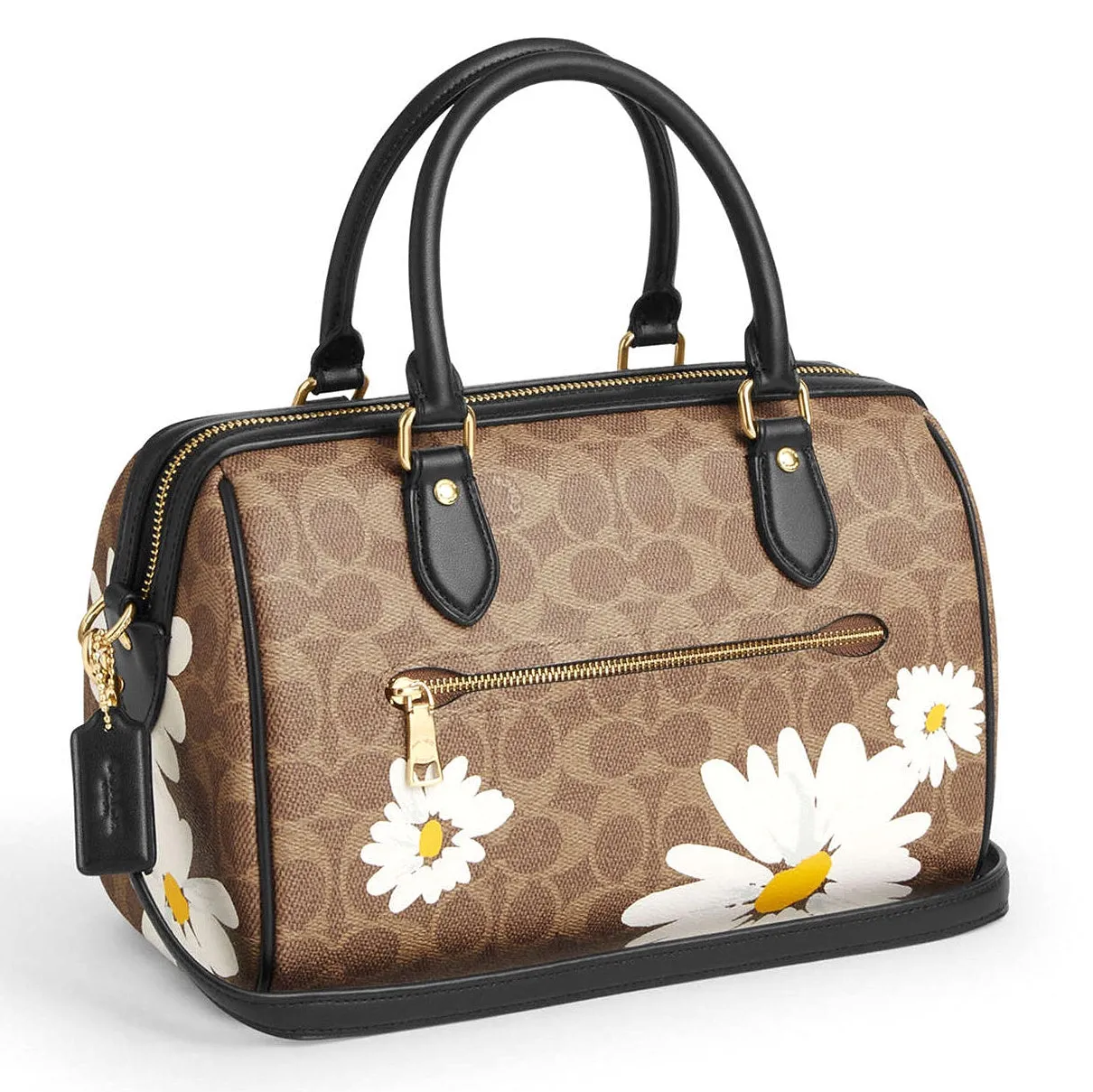 Coach Women's Rowan Satchel Bag In Signature Canvas With Floral Print