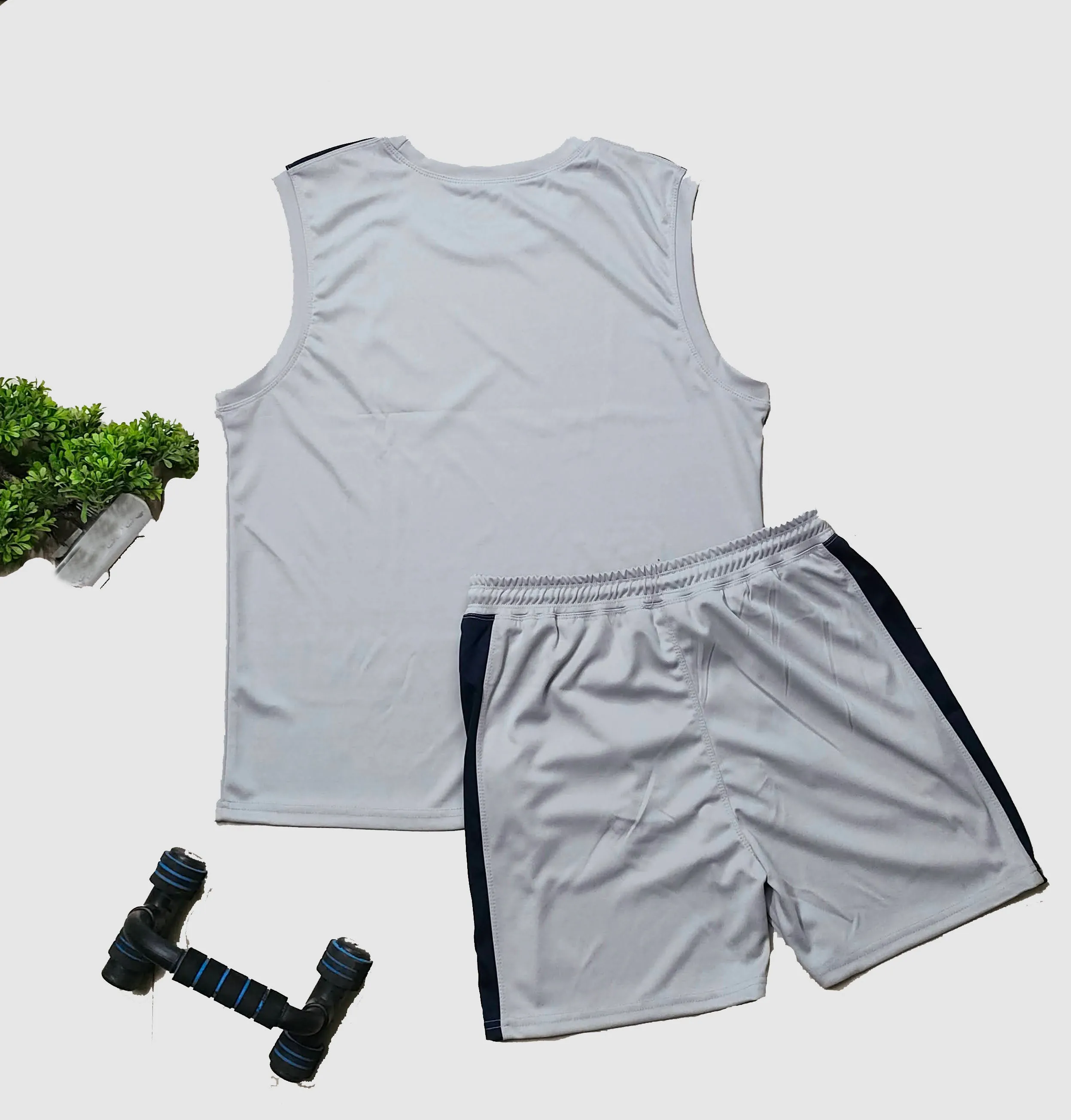 Colorblock Men Co-ord Set(Grey)