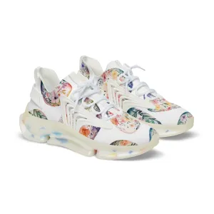 Colored Watercolor Easter Eggs Men's Mesh Sneakers