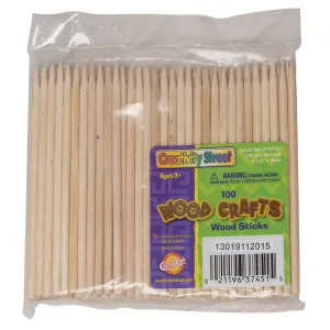 Creativity Street® Wood Sticks, Pointed, 100-piece Bag (Pacon)