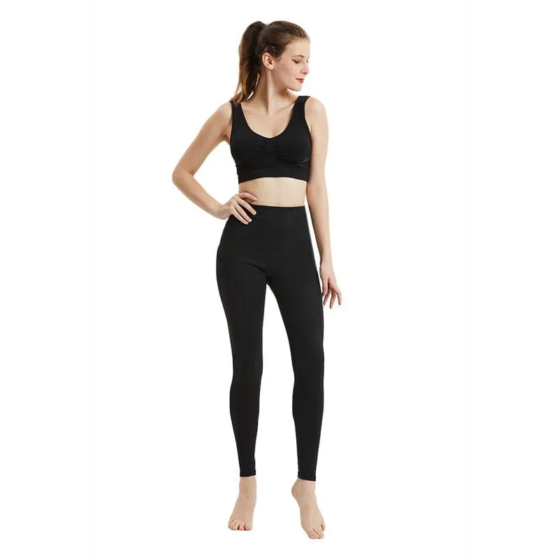 Cropped Elasticity Pocket Fitness Yoga Sports Sports Leggings