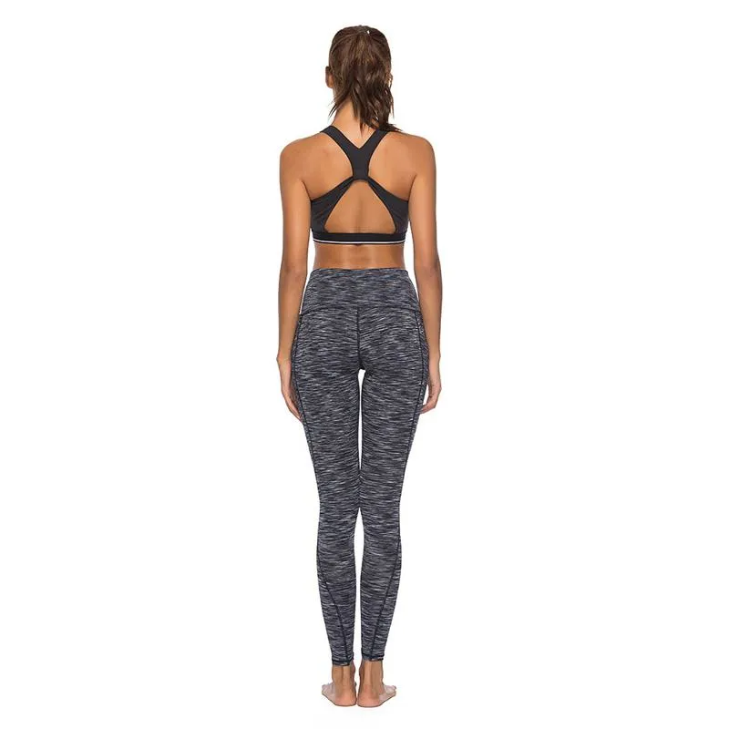 Cropped Elasticity Pocket Fitness Yoga Sports Sports Leggings