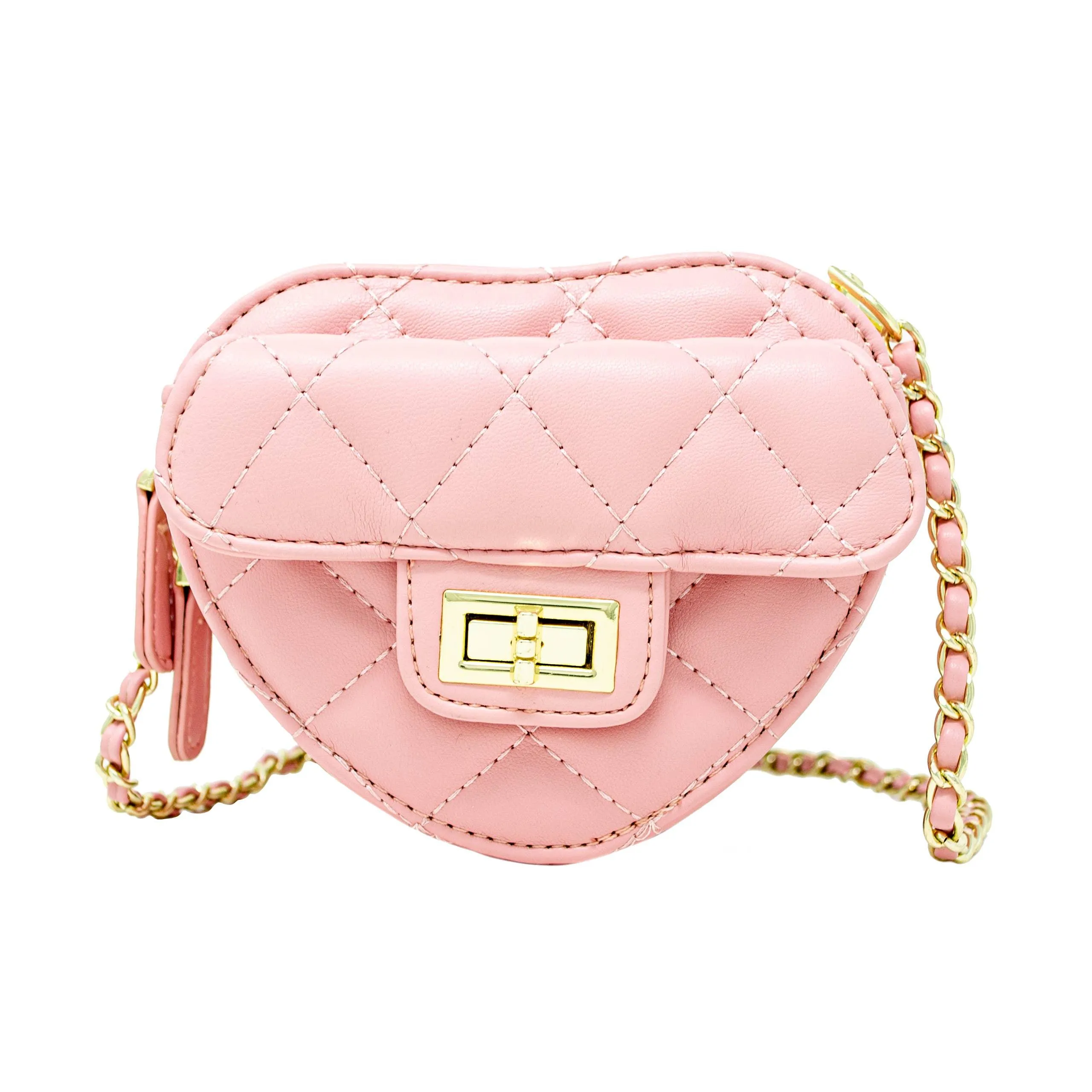 Crossbody Bag | Quilted Heart - Light Pink | Tiny Treats and Zomi Gems