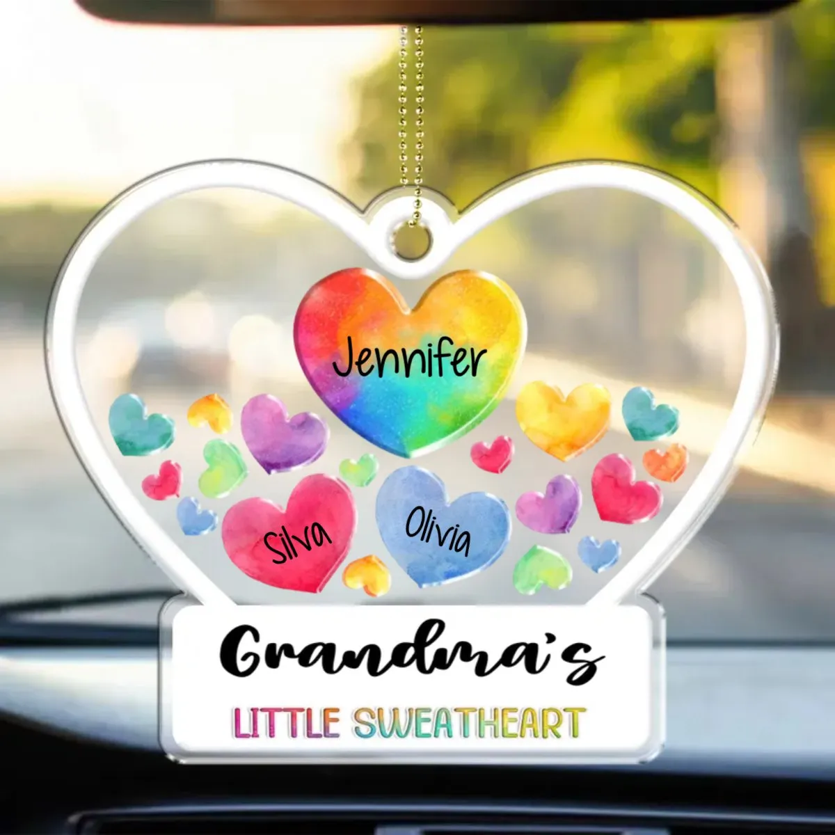 Family - Mom's Grandma's Little Sweethearts - Personalized Acrylic Car Hanger