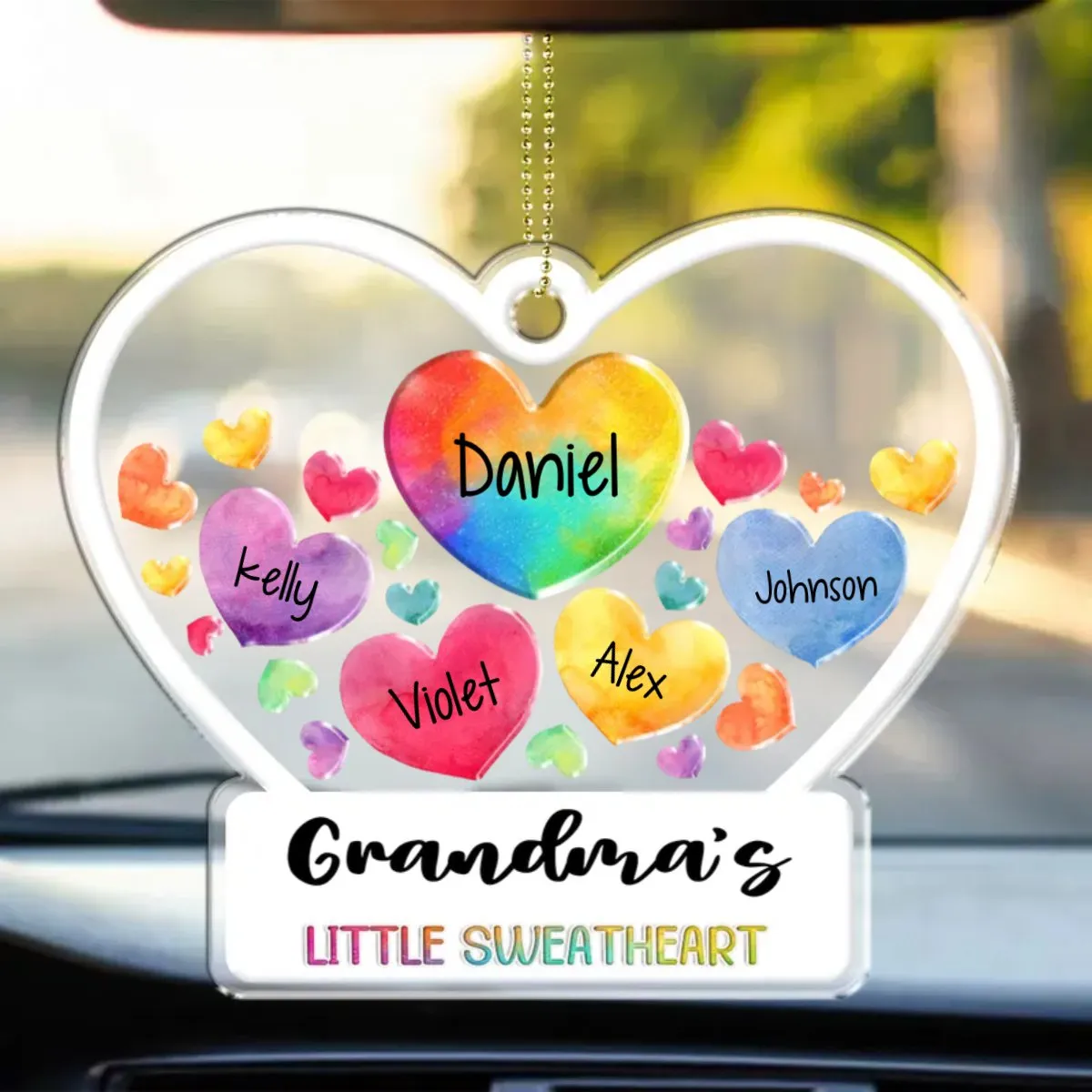 Family - Mom's Grandma's Little Sweethearts - Personalized Acrylic Car Hanger