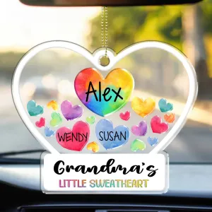 Family - Mom's Grandma's Little Sweethearts - Personalized Acrylic Car Hanger