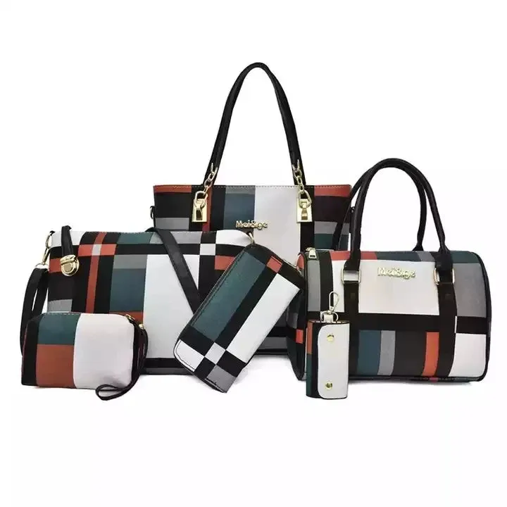 Fashion Ladies Bag Handbags Sets 6 in 1 Handbag for Women