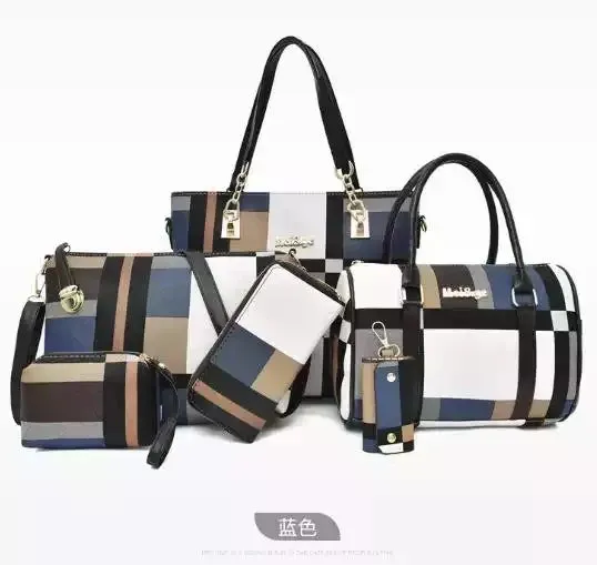 Fashion Ladies Bag Handbags Sets 6 in 1 Handbag for Women