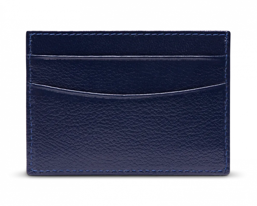 Flat Credit Card Case in Marine Blue