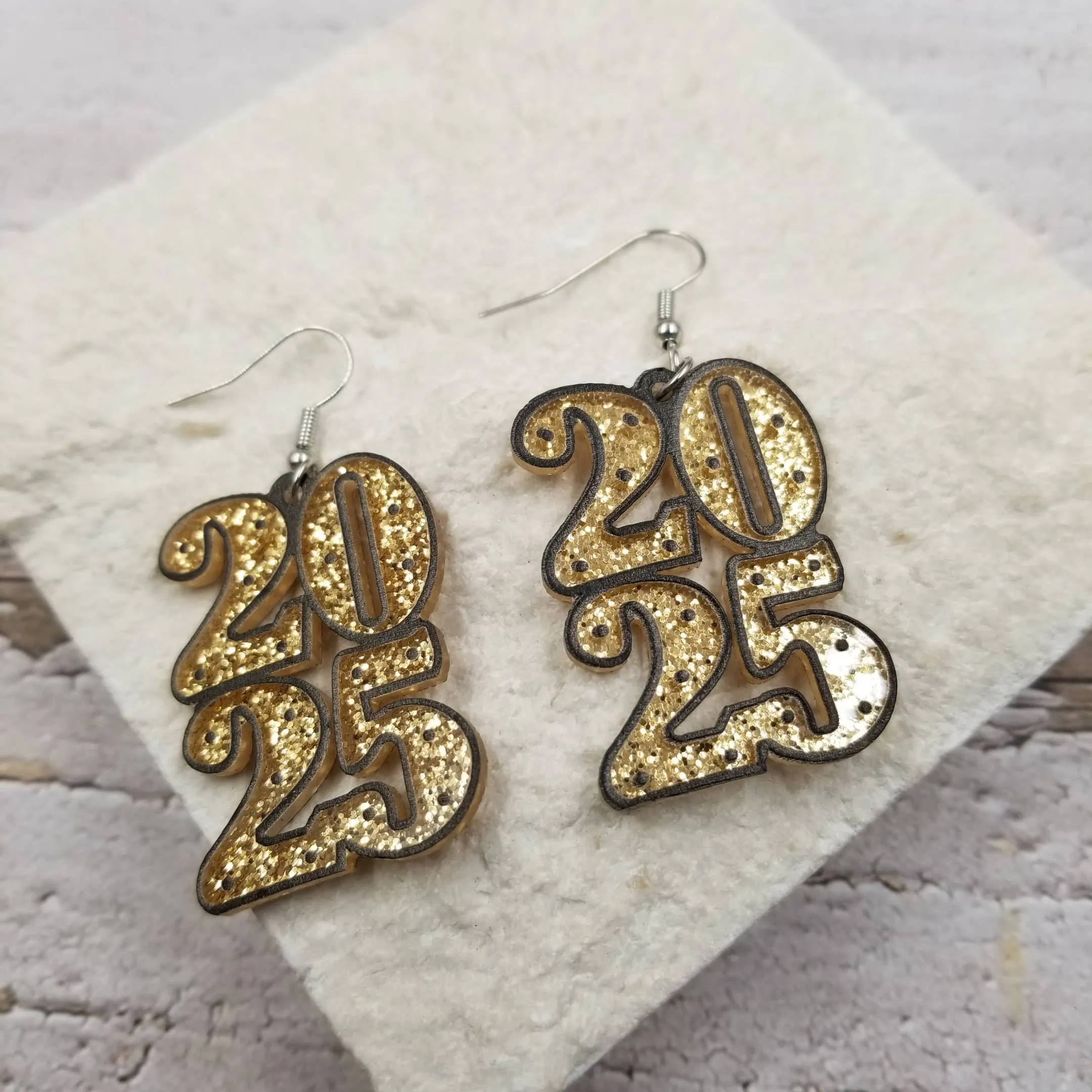 Glitters 2025 New Year earrings