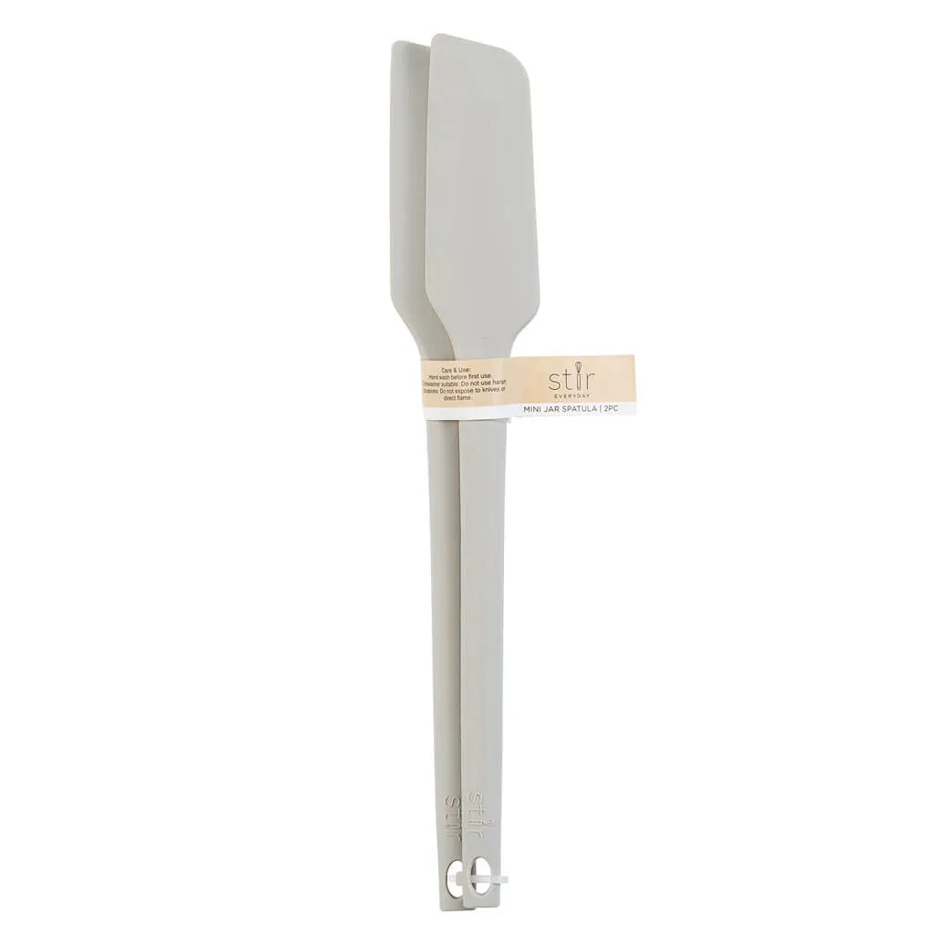 Gray Silicone Jar Spatulas 2pk, 9in