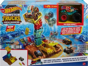 Hot Wheels Monster Truck Arena Smashers Car Jump Challenge Playset