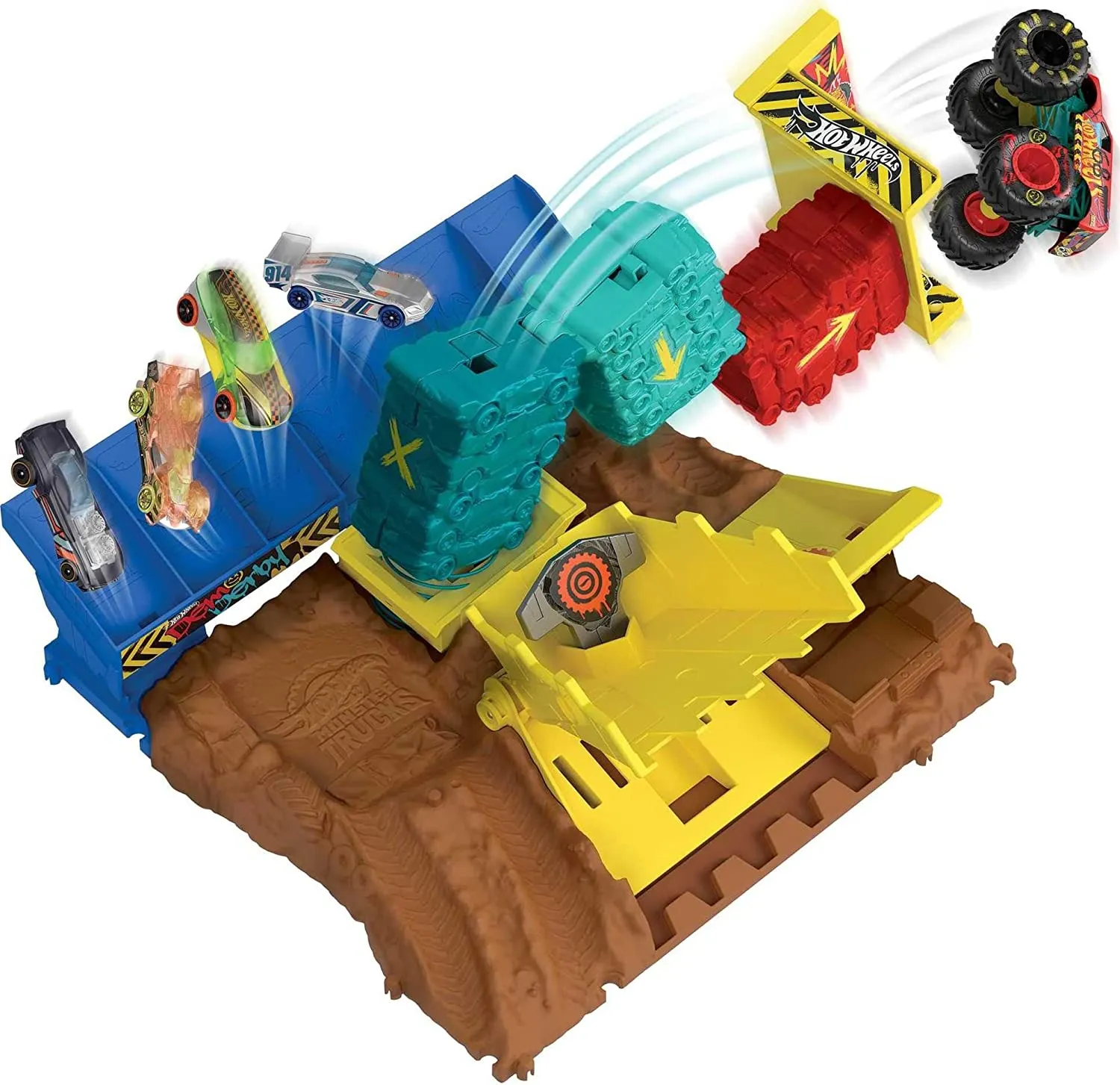 Hot Wheels Monster Truck Arena Smashers Car Jump Challenge Playset