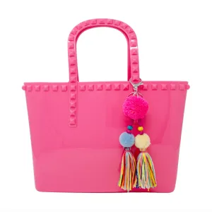 Jumbo Jelly Tote Bag (Hot Pink)