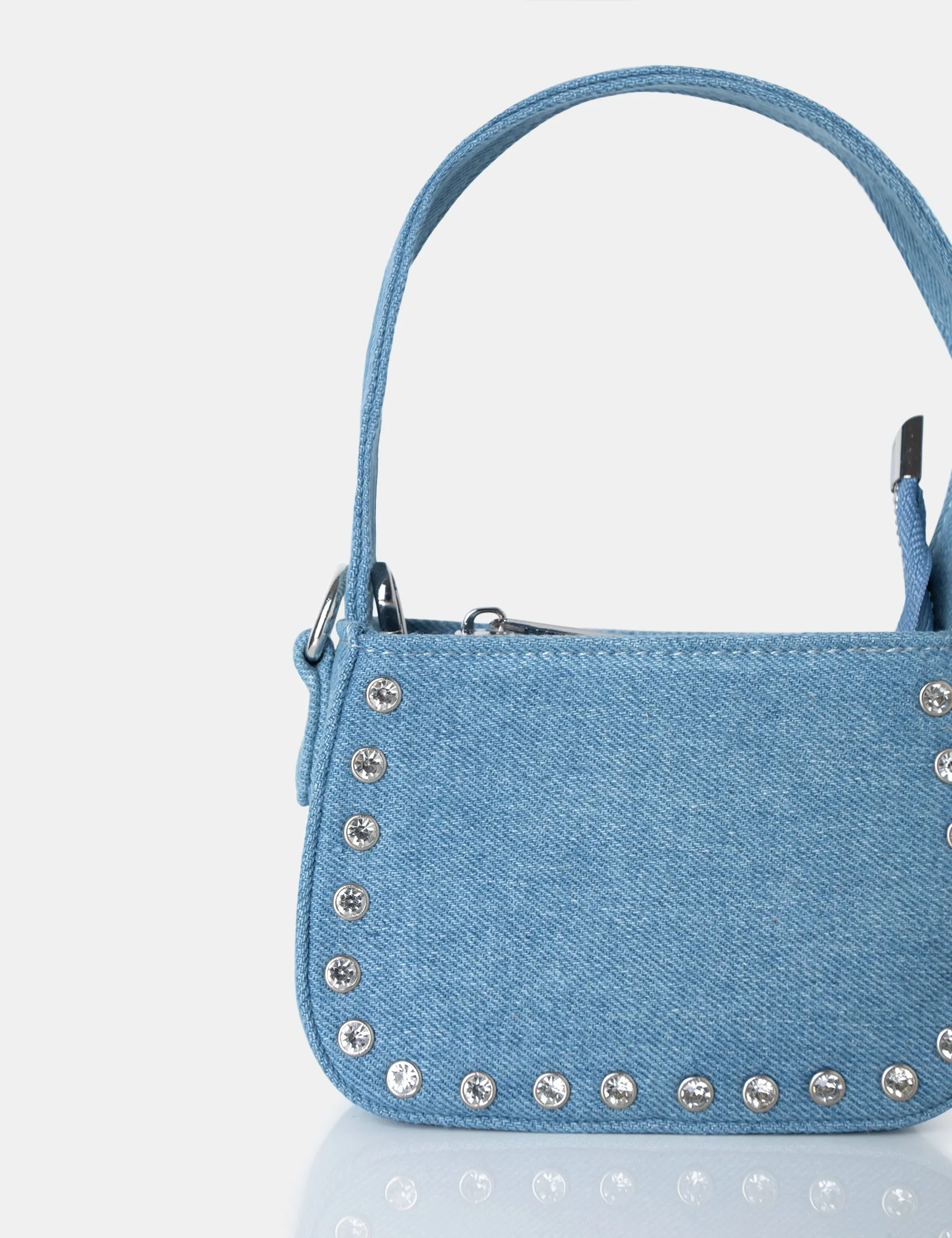 Lee Blue Denim Studded Mini Bag