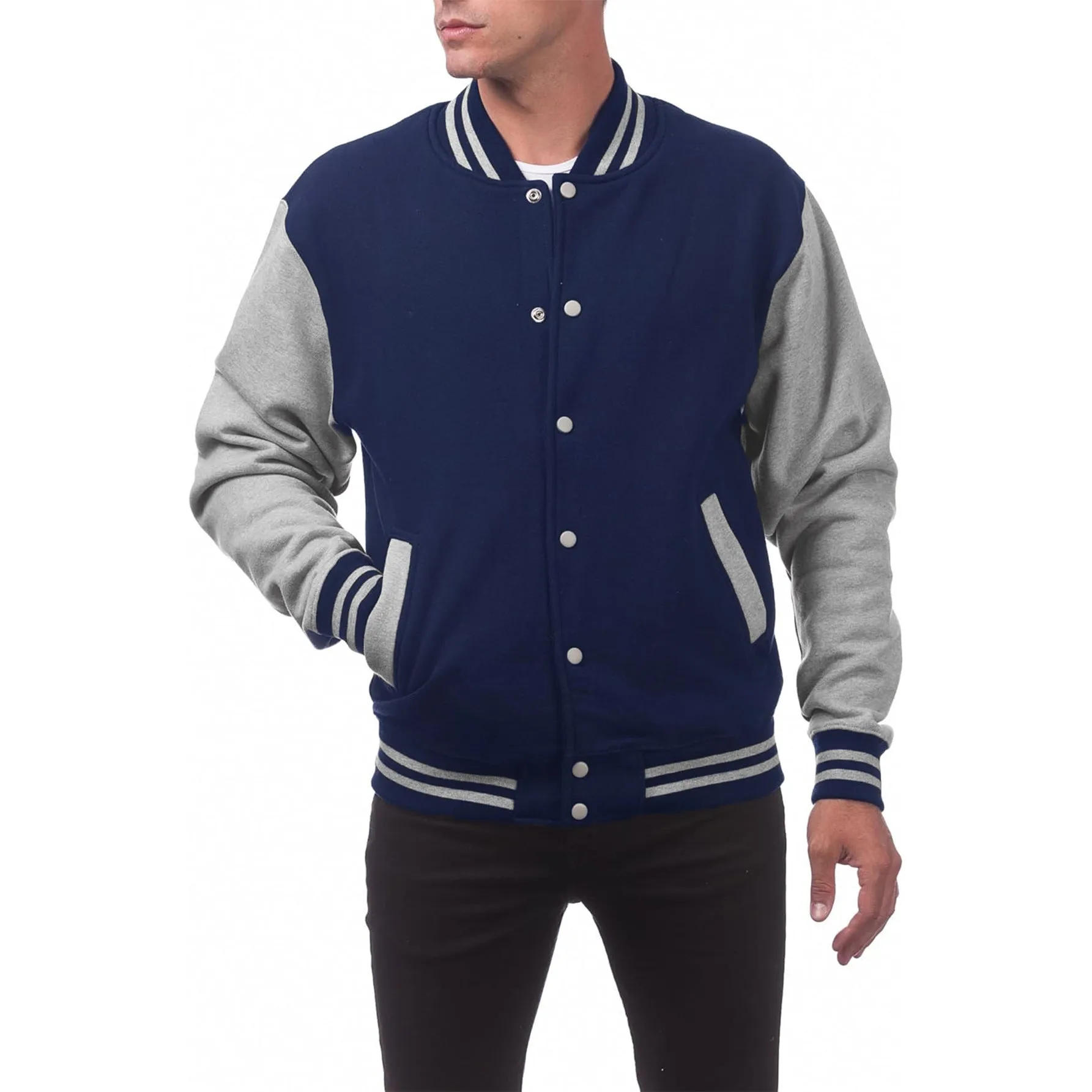 MEN'S BASEBALL JACKET, CASUAL SPORTS CARDIGAN WITH VELVET BUTTONS, HOODIE JACKET