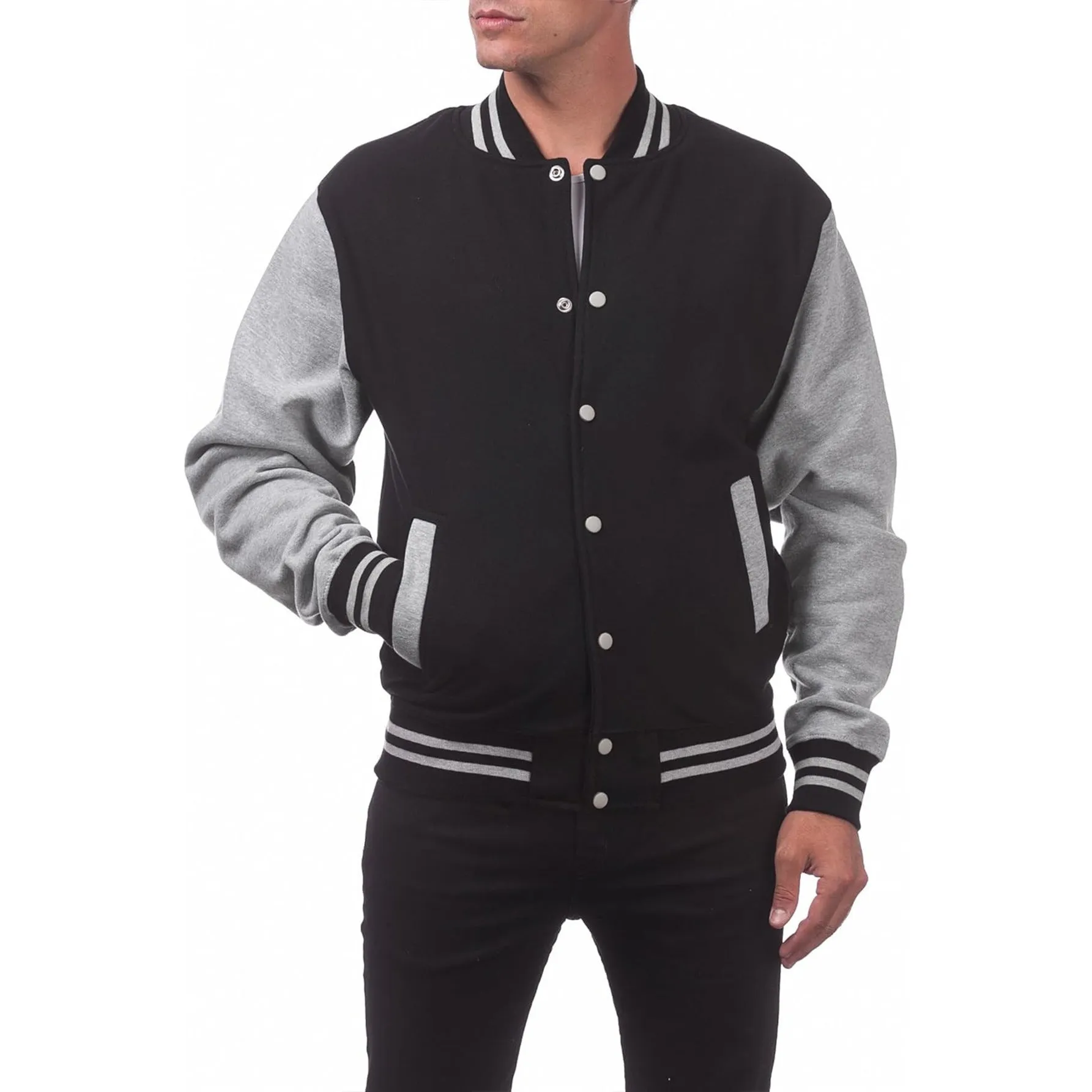 MEN'S BASEBALL JACKET, CASUAL SPORTS CARDIGAN WITH VELVET BUTTONS, HOODIE JACKET