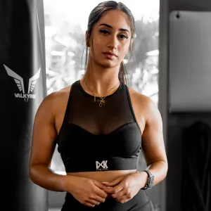 Mesh Sports Bra - Black