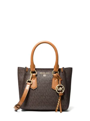 Michael Kors Women's Brown & Acorn Kris Small Logo Satchel