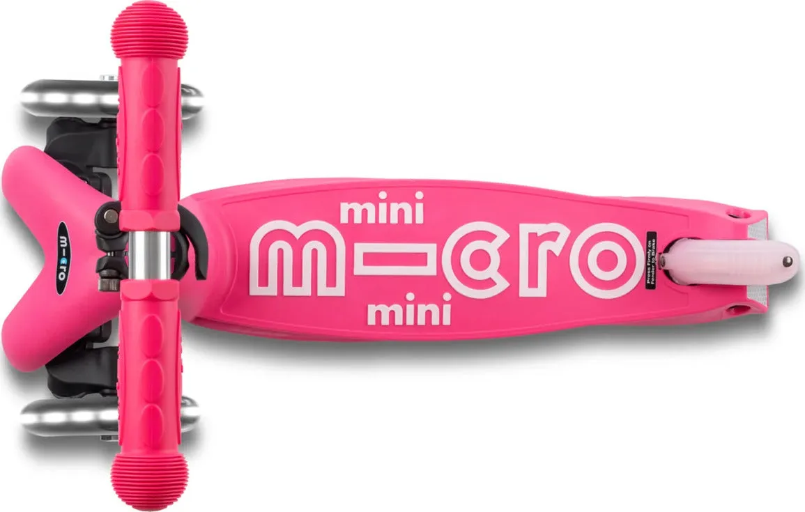 Mini Deluxe Foldable Scooter - Pink LED