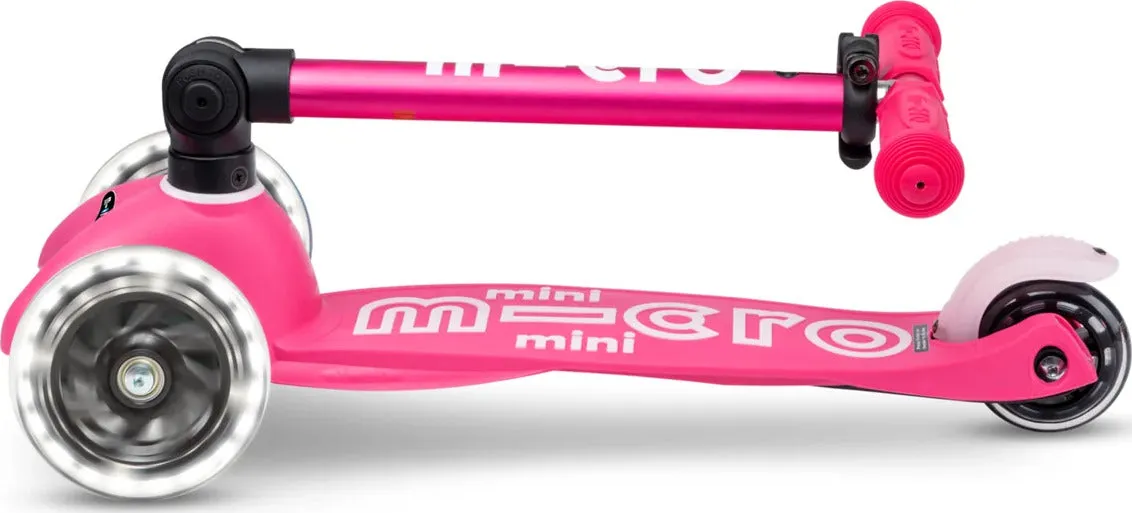 Mini Deluxe Foldable Scooter - Pink LED