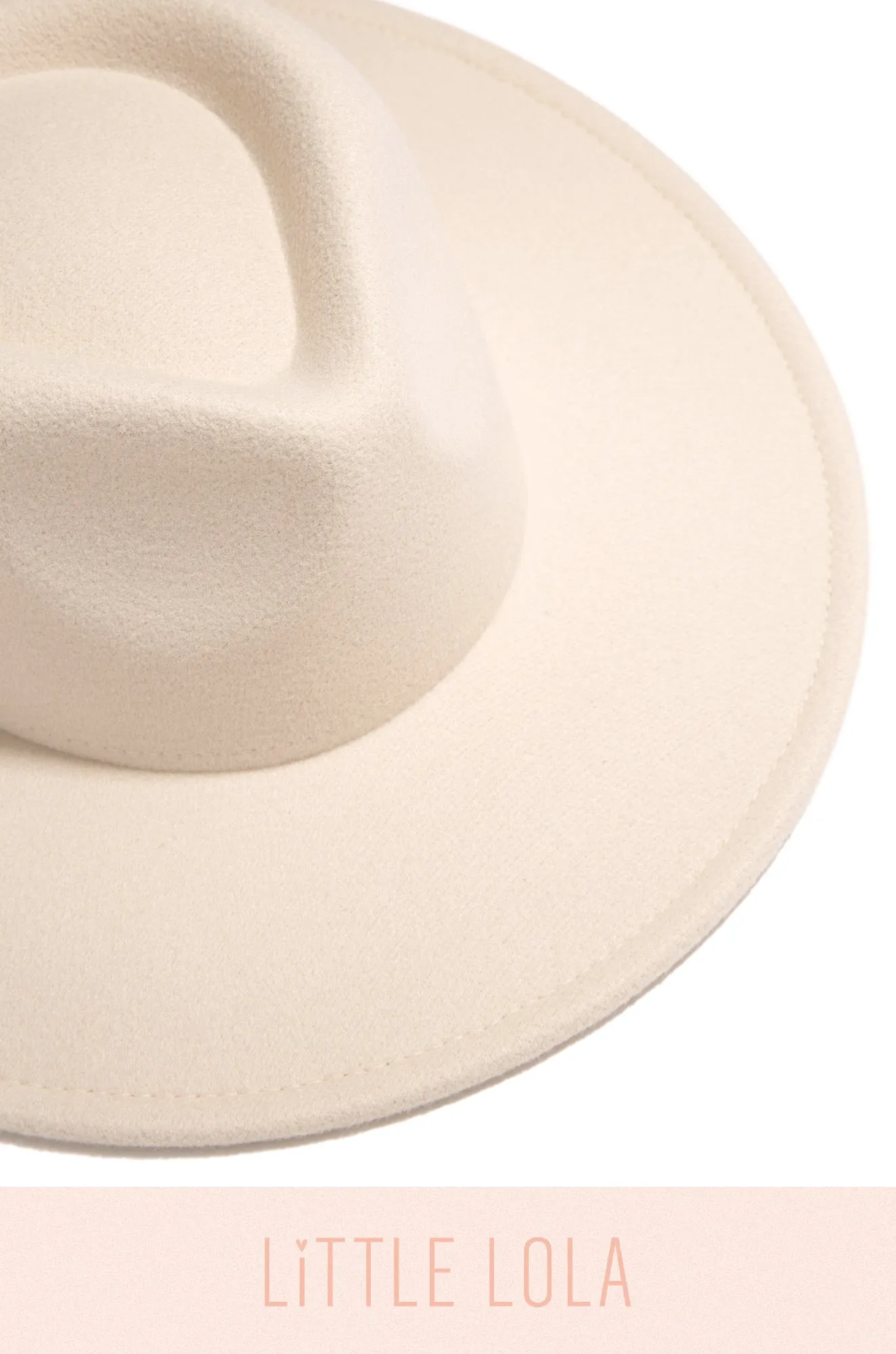 Mini Primavera Kids Flat Brim Hat - Ivory